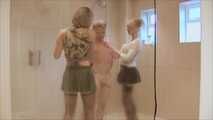 Horny Sluts With Big Boobs Get It On With A Man In A Hair Salon