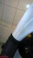 Jerking off in hot, wet Nylon