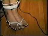 18 Yr OLD AMERICAN INDIAN COLLEGE STUDENT IS MOUTH STUFFED, BAREFOOT, TOE TIED, CLEAVE GAGGED & TIED TO A CHAIR (D55-3)