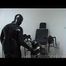 Male dog on the gynecological chair