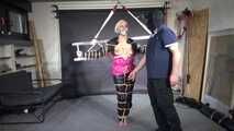 Alice, bound, gagged and vibed in shiny nylon clothes