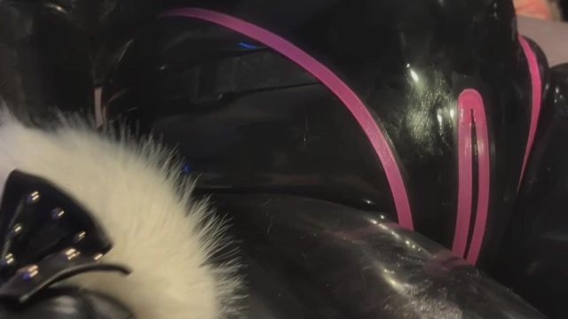 Furry vixen fox milks the slave.