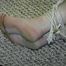 24 Yr OLD CRAFTER IS WRAP TAPE GAGGED, BAREFOOT TICKLED, TOE-TIED, BALL-TIED, HANDGAGGED & MOUTH STUFFED (D61-1)