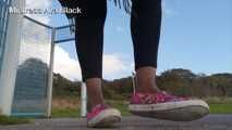 Custom: Walkies with my footslut