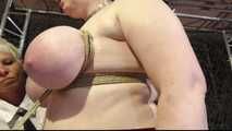 Public Breast Bondage for Slave Cat
