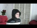 Get 2 Videos with Dani bound and gagged in shiny nylon Downwear from 2008.