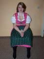 Tied in a bavarian costume
