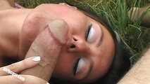 Skinny teen Alina fucking outdoors