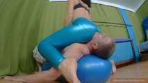 Isabella's faceride on the gym-ball