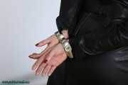 Irish 8 hogtied in leather