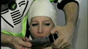 WRAP AROUND TAPE GAGGED, TIED TITS TAMARA (D11-9)