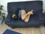 Get 3 short video clips with Jill bound and gagged and spanked in shiny nylon shorts!