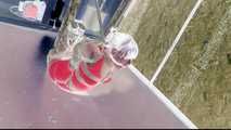 Nova Pink & Afsana - Hogtied in the Sun with Belts !