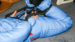 Skisuit Bondage - Hogtied and breath taken