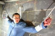 Alina tied and gagged in a skisuit