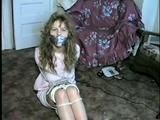 19 Yr OLD SINGLE MOM, MOUTH STUFFED, TAPE GAGGED & BALL-TIED (D36-6)