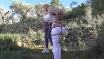 Bondage Walk in the spanish Woods for Zoey Ziptie and Melodie