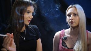 Smoking from Her Hands