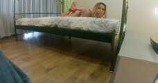 Kamilla - Hogtied with huge ball gag BTS (video)