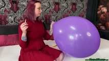 Blow2Pop a purple TT17 pastel while smoking a cigarette