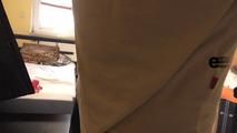 Emily roped on bed 1/2
