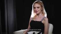 18 y.o. Angelina is smoking two 120mm cigarettes and giving an interview about her smoking experience