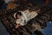 Anja - Slave-girl, chains, furs and more