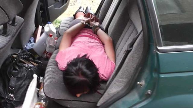 Angi in the hitchhiker