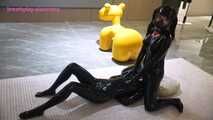 Xiaomeng and Xiaoyu Mutual Breathplay in Latex