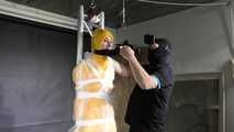 Myxxxy bound and Pantygagged in shiny nylon Rainwear