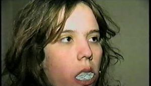 18 year old Heather IS MOUTH STUFFED, CLEAVE GAGGED, BLINDFOLDED, NYLON STOCKING GAGGED, TAPE GAGGED AND HANDGAGGED (D55-10)