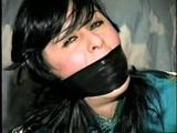 40 Yr OLD HAIRDRESSER WRAP TAPE GAGGED & BALL-TIED 8:48 (D21-9)