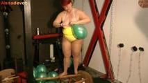 Balloons in a swimsuit
