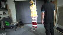 Myxxxy bound and Pantygagged in shiny nylon Rainwear