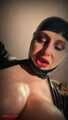 Rubber tail milking by the strict hooded dominatrix