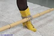 Big ballgag and yellow boots (4K)