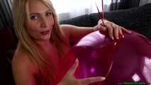 sexy sitpopping big helium balloons
