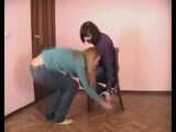 Alexa and Catt - Dominant lover tied adorable Alexa and Catt to the chairs (video)