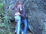 Aubrey Lee - naughty babysitter gives an outdoor blowjob - IPOD version