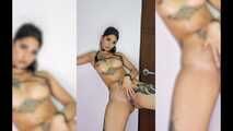 Hot latina teen selfie bikini dancing
