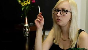 smoking a cigarette