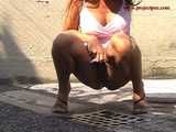 016133 Eve Takes A Daring Emergency Pee In The Supermarket Drain
