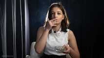 Double cigarettes chain smoking with 18yo Lyuba