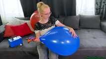 Various balloon popping fun and inflating five balloons without popping