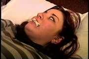 23 YR OLD REAL ESTATE BROKER IS MOUTH STUFFED WITH A SPONGE, WRAP TAPE GAGGED, GAG TALKING, RAG STUFFED IN MOUTH AND TIGHTLY HANDGAGGED  (D74-15)