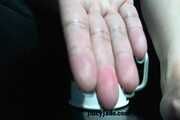 Nail Tapping on a metal cup