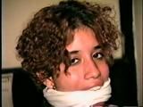 SWEET LATINA MARIE IS BALL-GAGGED, OTM-GAGGED, WRISTS-GAGGED, CLEAVE-GAGGED, MOUTH STUFFED & HANDGAGGED (D48-4)