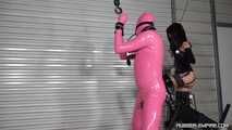  What a mean release from Chastity - Pink Gimp 4