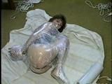 BALL-TIED PLASTIC MUMMY WRAPPED & GAGGED SEXY REBA (D28-9)
