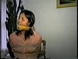 18 Yr OLD AMERICAN INDIAN COLLEGE STUDENT IS MOUTH STUFFED, BAREFOOT, TOE TIED, CLEAVE GAGGED & TIED TO A CHAIR (D55-3)